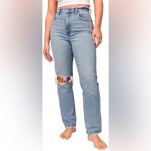 abercrombie 90s ultra high rise straight jean